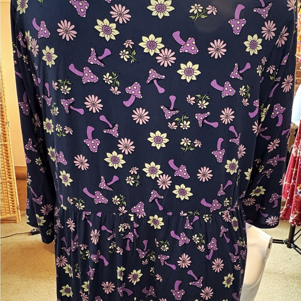 NWT Rue21: Floral Navy Women's Mini Dress - Picture 8 of 12